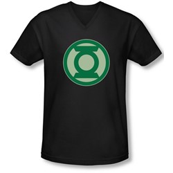 Green Lantern - Mens Green Symbol V-Neck T-Shirt