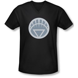 Green Lantern - Mens White Symbol V-Neck T-Shirt