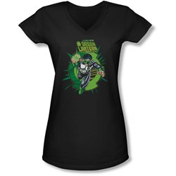 Green Lantern - Juniors Rayner Cover V-Neck T-Shirt