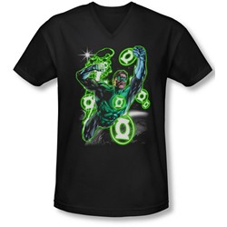 Green Lantern - Mens Earth Sector V-Neck T-Shirt