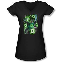 Green Lantern - Juniors Earth Sector V-Neck T-Shirt