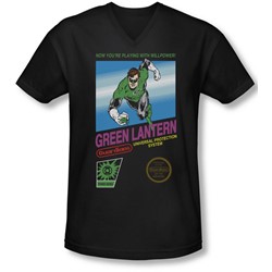 Green Lantern - Mens Box Art V-Neck T-Shirt