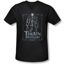 The Hobbit - Mens Thorin Stare V-Neck T-Shirt
