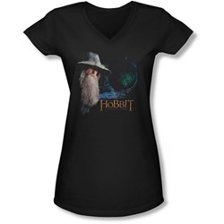 The Hobbit - Juniors The Door V-Neck T-Shirt