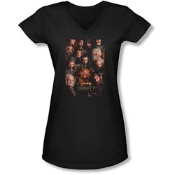 The Hobbit - Juniors Dwarves Poster V-Neck T-Shirt
