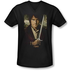 The Hobbit - Mens Baggins Poster V-Neck T-Shirt