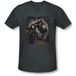 Hobbit - Mens Weapons Drawn V-Neck T-Shirt