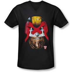 Judge Dredd - Mens Dredd'S Head V-Neck T-Shirt