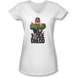 Judge Dredd - Juniors In My Sights V-Neck T-Shirt