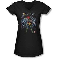 Judge Dredd - Juniors Behind You V-Neck T-Shirt