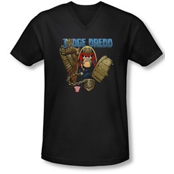 Judge Dredd - Mens Smile Scumbag V-Neck T-Shirt