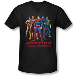 Jla - Mens In League V-Neck T-Shirt