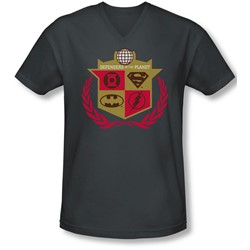 Jla - Mens Defenders V-Neck T-Shirt