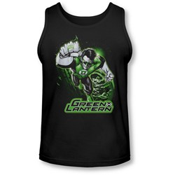 Jla - Mens Green Lantern Green & Gray Tank-Top