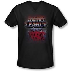 Jla - Mens Star League V-Neck T-Shirt