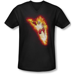 Jla - Mens Firestorm Blaze V-Neck T-Shirt