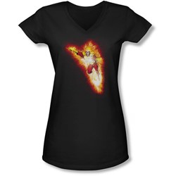 Jla - Juniors Firestorm Blaze V-Neck T-Shirt