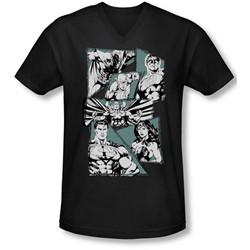 Jla - Mens A Mighty League V-Neck T-Shirt