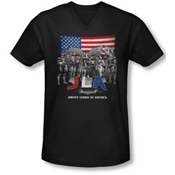 Jla - Mens All American League V-Neck T-Shirt