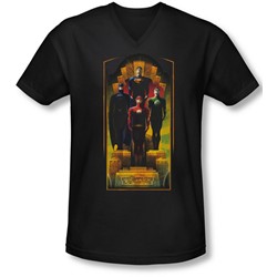 Jla - Mens Deco V-Neck T-Shirt