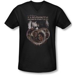 Labyrinth - Mens Globes V-Neck T-Shirt