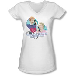 Lucy - Juniors Always Connected V-Neck T-Shirt