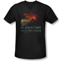 Lor - Mens Walk In Mordor V-Neck T-Shirt