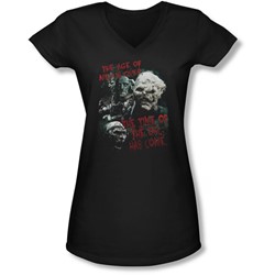 Lor - Juniors Time Of The Orc V-Neck T-Shirt