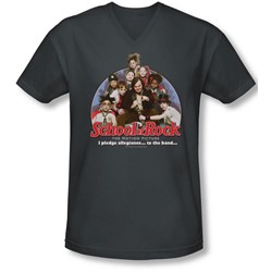 School Of Rock - Mens I Pledge Allegiance V-Neck T-Shirt