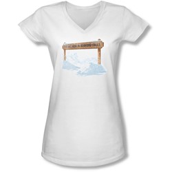 Its A Wonderful Life - Juniors Bedford Falls V-Neck T-Shirt