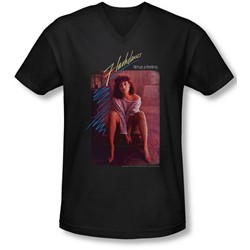 Flashdance - Mens Title V-Neck T-Shirt