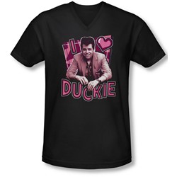 Pretty In Pink - Mens I Heart Duckie V-Neck T-Shirt