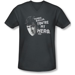 Ferris Bueller - Mens My Hero V-Neck T-Shirt