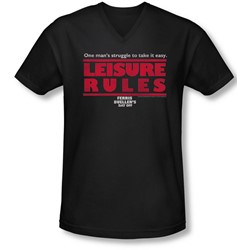 Ferris Bueller - Mens Leisure Rules V-Neck T-Shirt