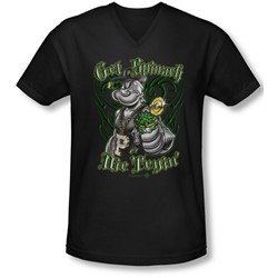 Popeye - Mens Get Spinach V-Neck T-Shirt