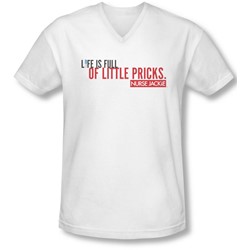 Nurse Jackie - Mens Life Is Full V-Neck T-Shirt