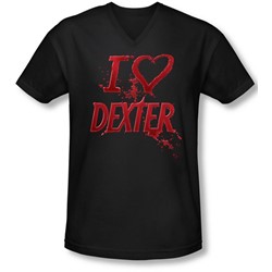 Dexter - Mens I Heart Dexter V-Neck T-Shirt