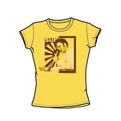 Sun - Sun Records Slvis On The Mic - Jrs Trans Yellow Cap T For Women