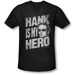 Californication - Mens Hank Is My Hero V-Neck T-Shirt