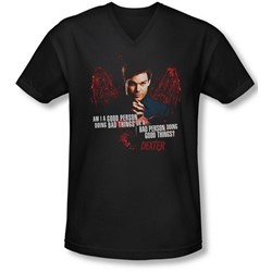 Dexter - Mens Good Bad V-Neck T-Shirt