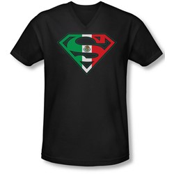 Superman - Mens Mexican Shield V-Neck T-Shirt
