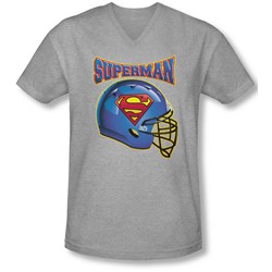 Superman - Mens Helmet V-Neck T-Shirt