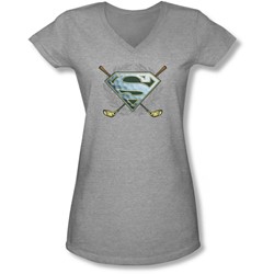 Superman - Juniors Fore! V-Neck T-Shirt