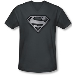 Superman - Mens Duct Tape Shield V-Neck T-Shirt