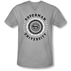 Superman - Mens Superman University V-Neck T-Shirt