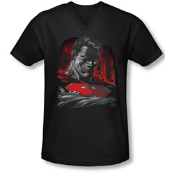 Superman - Mens Man Of Steel V-Neck T-Shirt