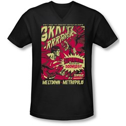 Superman - Mens Metropolis Meltdown V-Neck T-Shirt