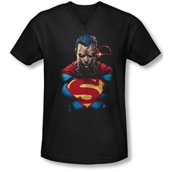 Superman - Mens Displeased V-Neck T-Shirt