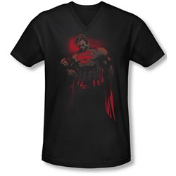 Superman - Mens Red Son V-Neck T-Shirt