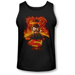 Superman - Mens Man On Fire Tank-Top